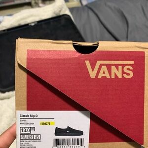 Vans Classic Slip-On Black Shoes